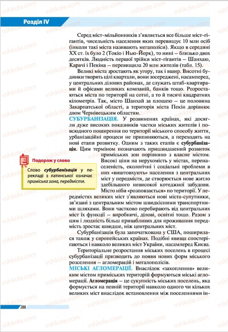 Страница 288 | Підручник Географія 8 клас В.М. Бойко, І.Л. Дітчук, Л.Б. Заставецька 2016