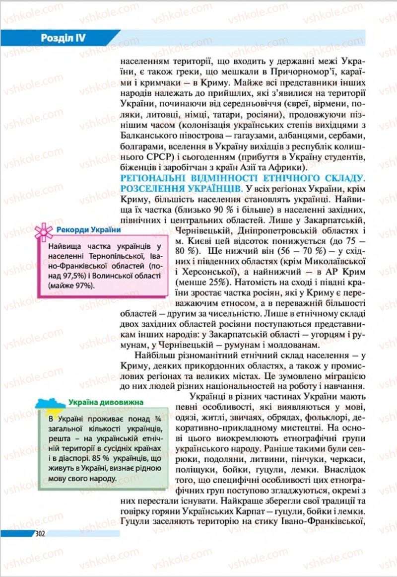 Страница 302 | Підручник Географія 8 клас В.М. Бойко, І.Л. Дітчук, Л.Б. Заставецька 2016