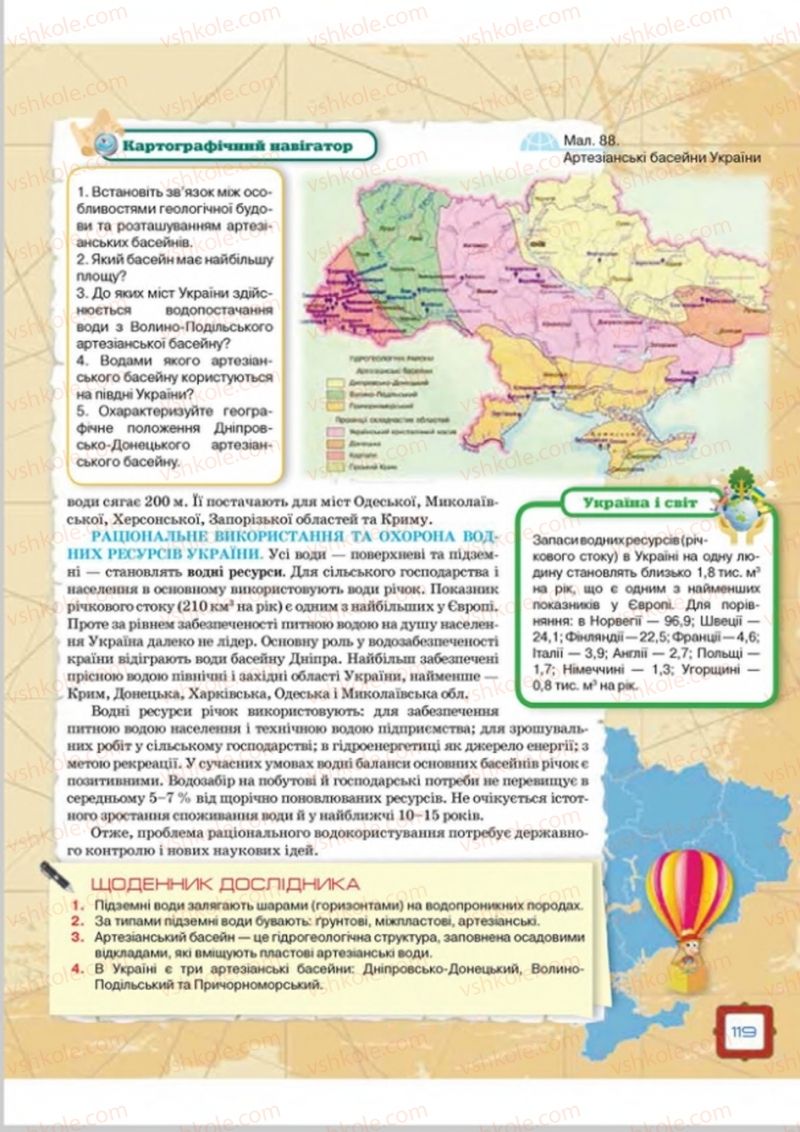 Страница 119 | Підручник Географія 8 клас О.М. Топузов, О.Ф. Надтока, Л.А. Покась 2016