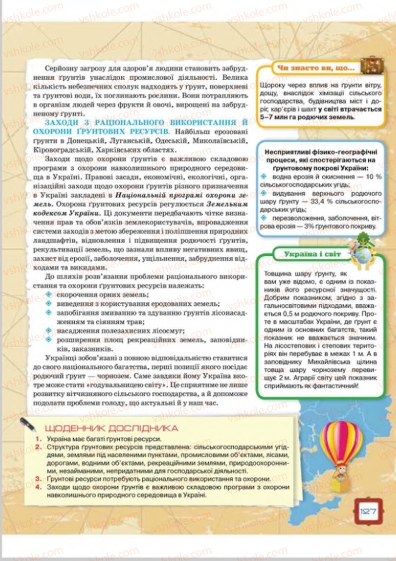 Страница 127 | Підручник Географія 8 клас О.М. Топузов, О.Ф. Надтока, Л.А. Покась 2016
