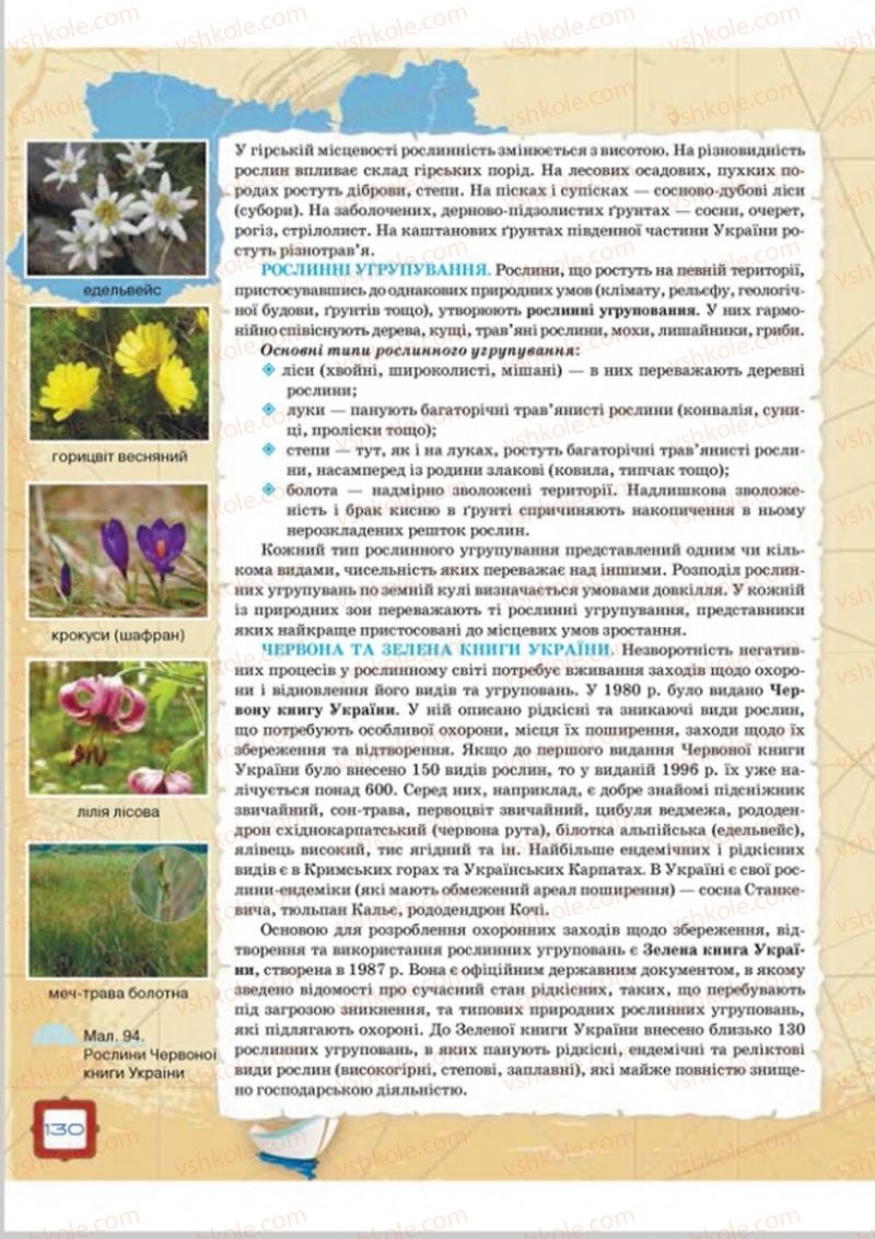 Страница 130 | Підручник Географія 8 клас О.М. Топузов, О.Ф. Надтока, Л.А. Покась 2016