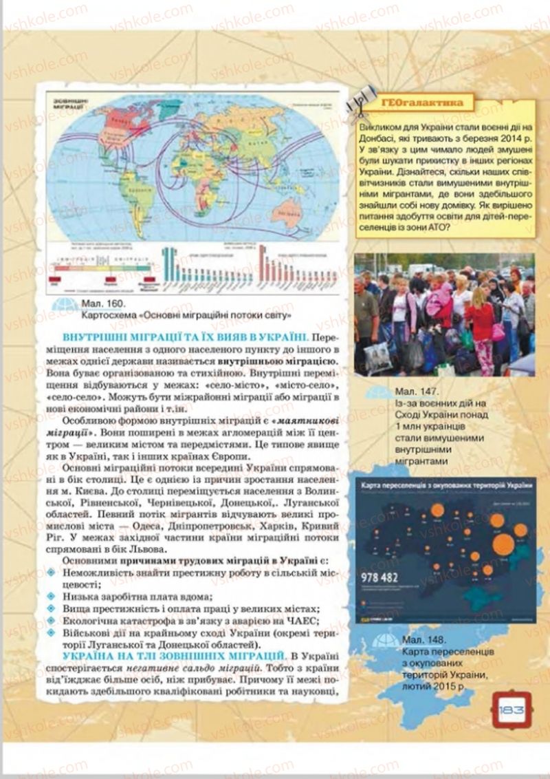 Страница 183 | Підручник Географія 8 клас О.М. Топузов, О.Ф. Надтока, Л.А. Покась 2016