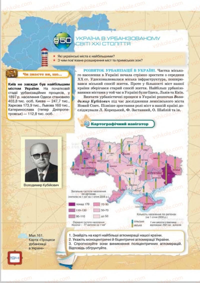 Страница 194 | Підручник Географія 8 клас О.М. Топузов, О.Ф. Надтока, Л.А. Покась 2016