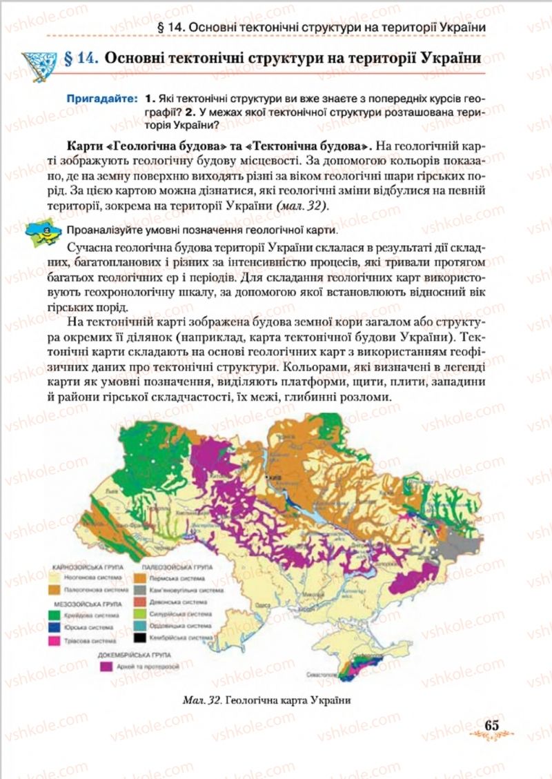 Страница 65 | Підручник Географія 8 клас Т.Г. Гільберг, Л.Б. Паламарчук, В.В. Совенко 2016