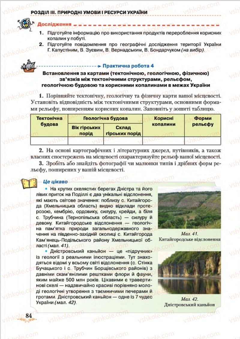 Страница 84 | Підручник Географія 8 клас Т.Г. Гільберг, Л.Б. Паламарчук, В.В. Совенко 2016