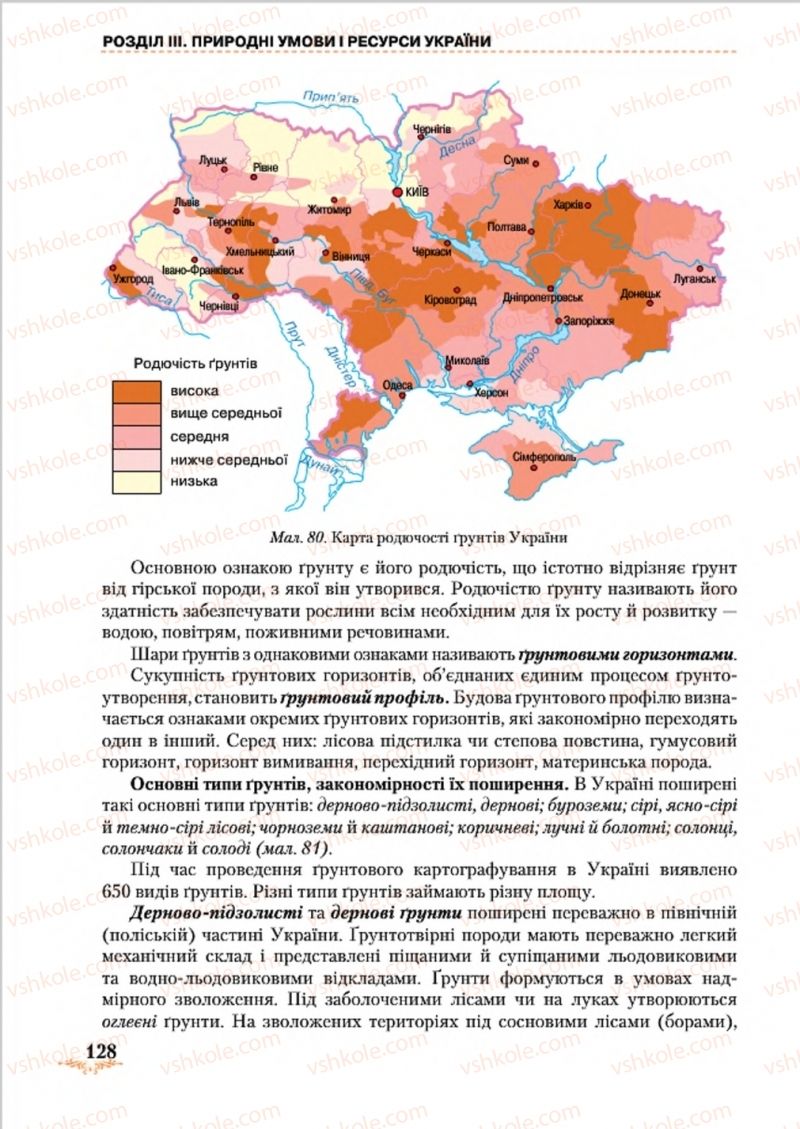 Страница 128 | Підручник Географія 8 клас Т.Г. Гільберг, Л.Б. Паламарчук, В.В. Совенко 2016