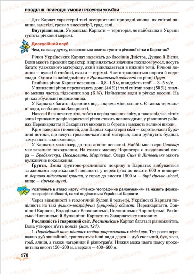 Страница 170 | Підручник Географія 8 клас Т.Г. Гільберг, Л.Б. Паламарчук, В.В. Совенко 2016
