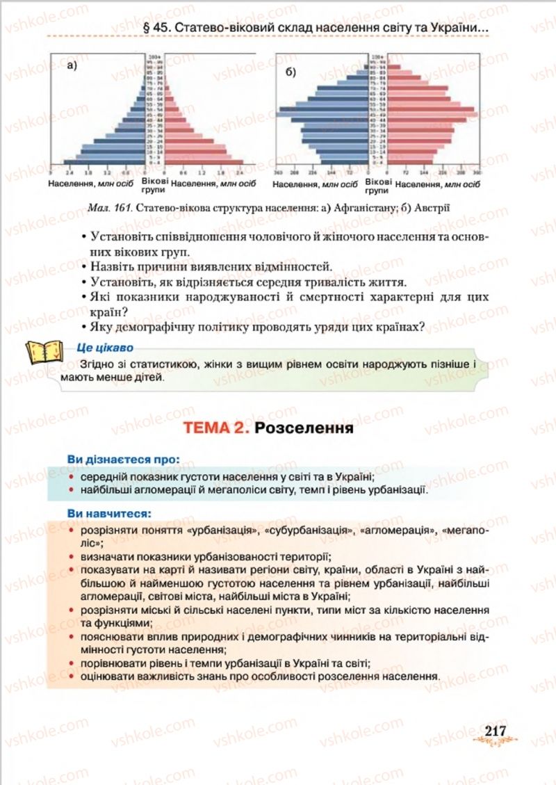 Страница 217 | Підручник Географія 8 клас Т.Г. Гільберг, Л.Б. Паламарчук, В.В. Совенко 2016