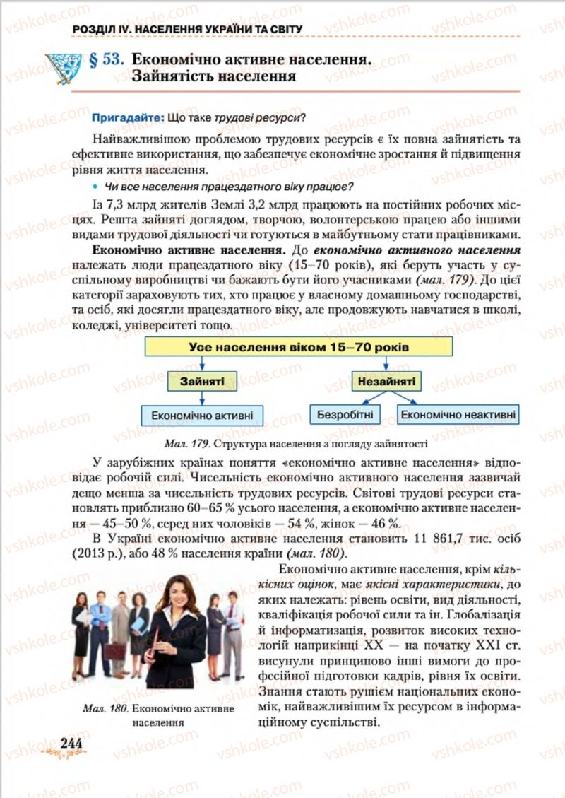 Страница 244 | Підручник Географія 8 клас Т.Г. Гільберг, Л.Б. Паламарчук, В.В. Совенко 2016