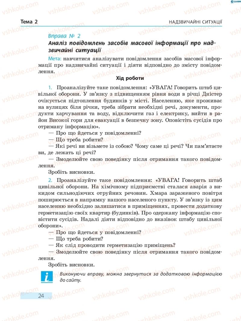 Страница 24 | Підручник Основи здоров'я 8 клас О.В. Тагліна 2016