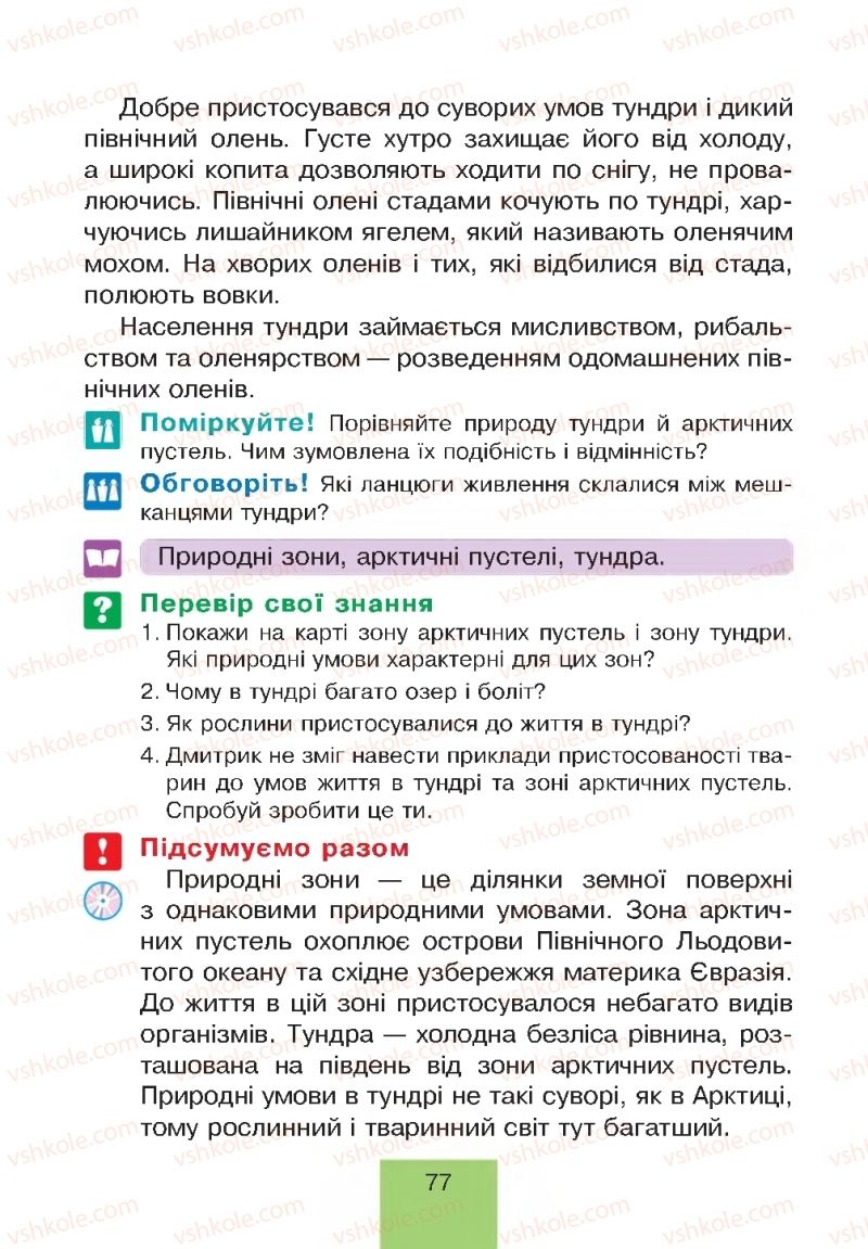 Страница 77 | Підручник Природознавство 4 клас Т.В. Гладюк, М.М. Гладюк 2015