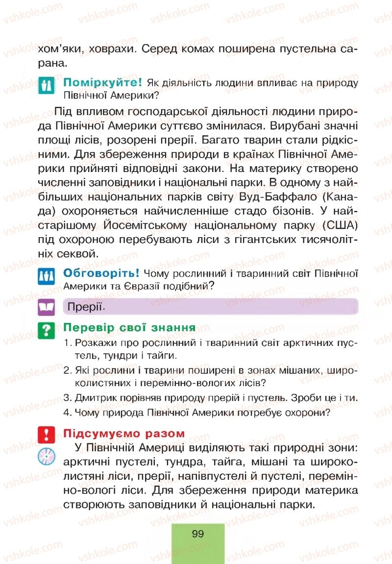 Страница 99 | Підручник Природознавство 4 клас Т.В. Гладюк, М.М. Гладюк 2015