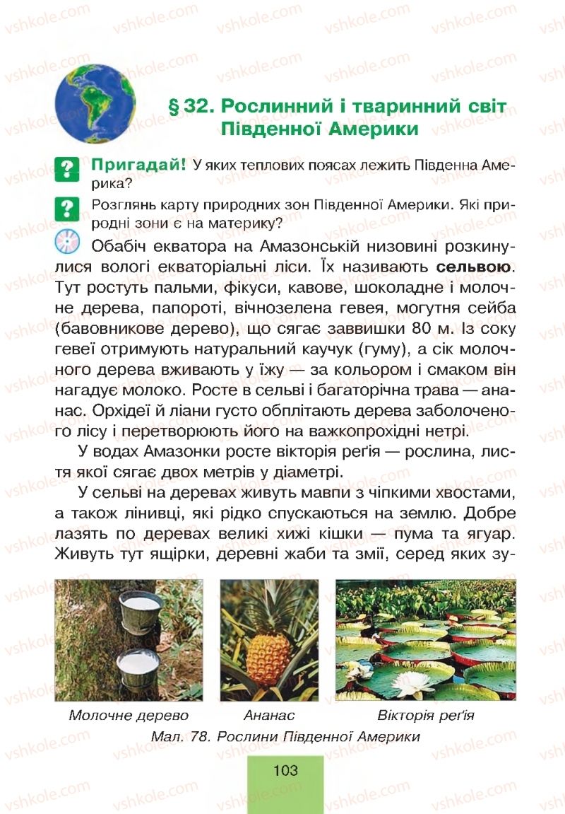 Страница 103 | Підручник Природознавство 4 клас Т.В. Гладюк, М.М. Гладюк 2015