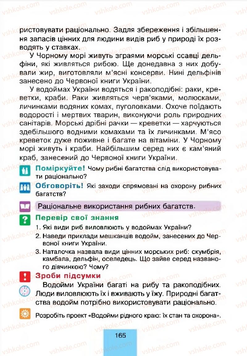 Страница 165 | Підручник Природознавство 4 клас Т.В. Гладюк, М.М. Гладюк 2015