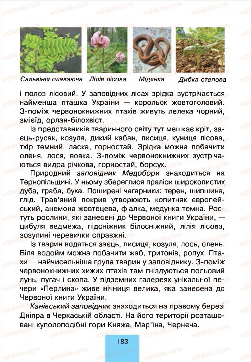 Страница 183 | Підручник Природознавство 4 клас Т.В. Гладюк, М.М. Гладюк 2015