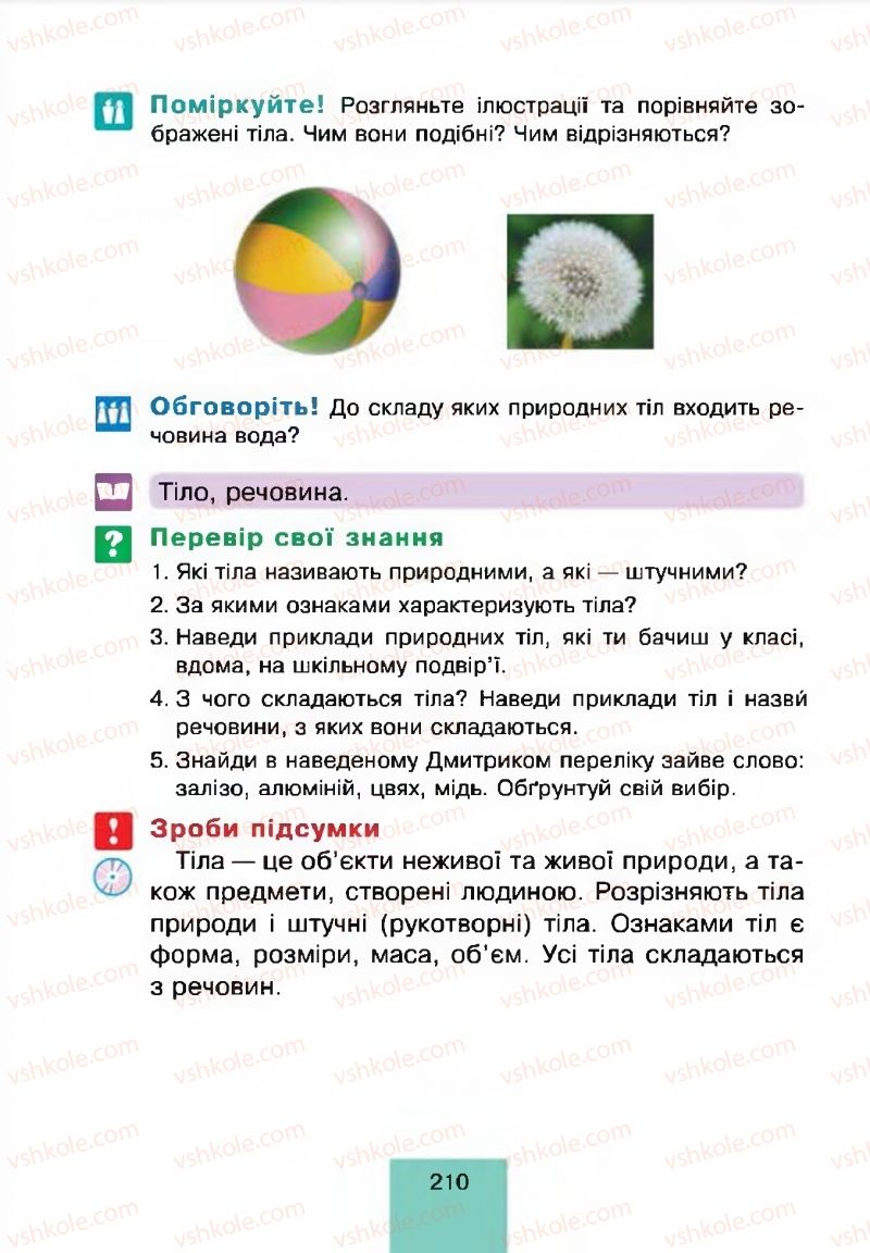 Страница 210 | Підручник Природознавство 4 клас Т.В. Гладюк, М.М. Гладюк 2015