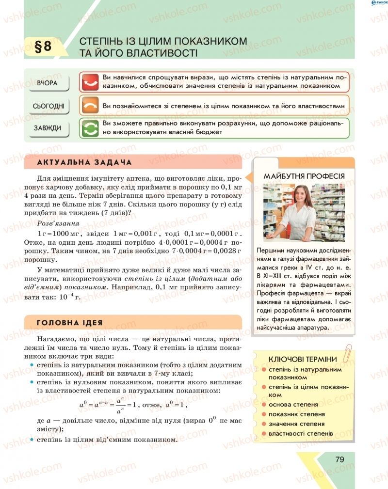 Страница 79 | Підручник Алгебра 8 клас Н.С. Прокопенко, Ю.О. Захарійченко, Н.Л. Кінащук 2016