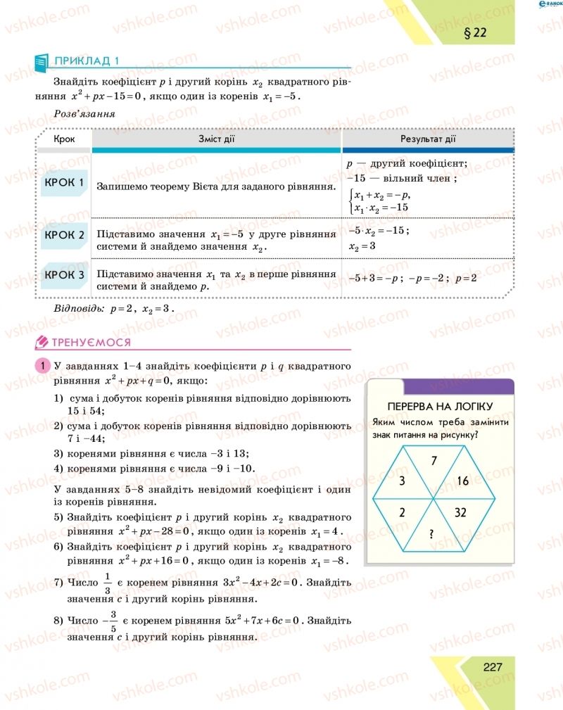 Страница 227 | Підручник Алгебра 8 клас Н.С. Прокопенко, Ю.О. Захарійченко, Н.Л. Кінащук 2016