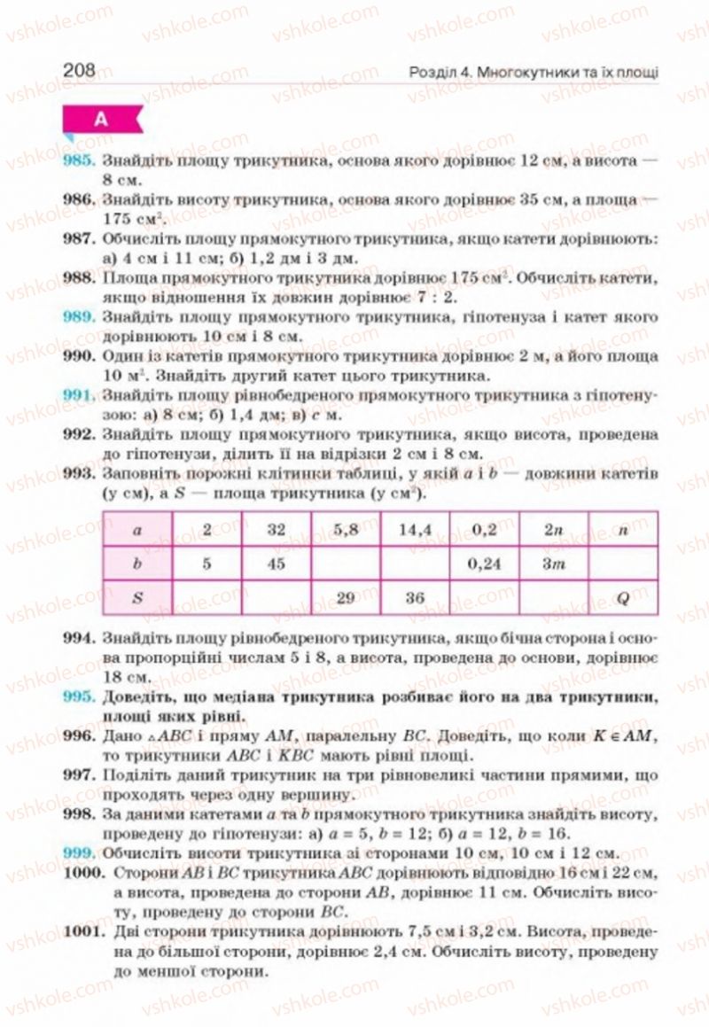 Страница 208 | Підручник Геометрія 8 клас Г.П. Бевз, В.Г. Бевз, Н.Г. Владімірова 2016