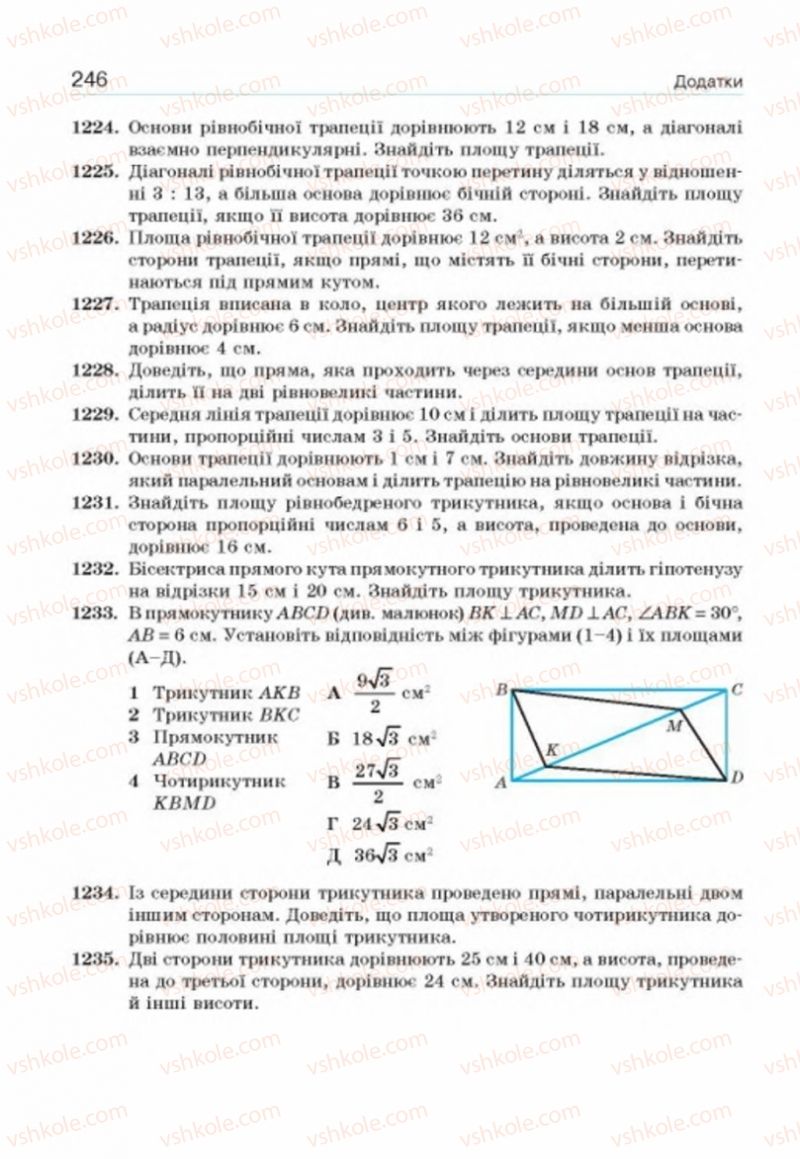 Страница 246 | Підручник Геометрія 8 клас Г.П. Бевз, В.Г. Бевз, Н.Г. Владімірова 2016
