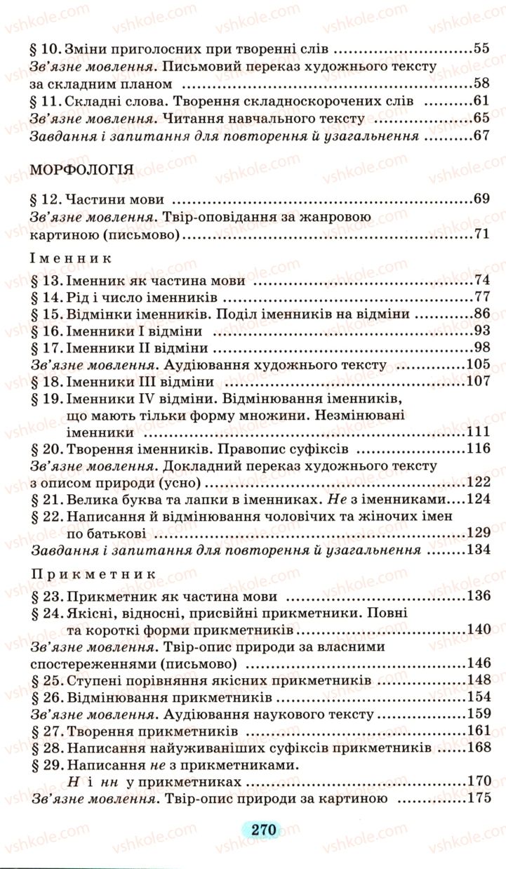 Страница 270 | Підручник Українська мова 6 клас М.І. Пентилюк, І.В. Гайдаєнко, А.І. Ляшкевич, С.А. Омельчук 2006