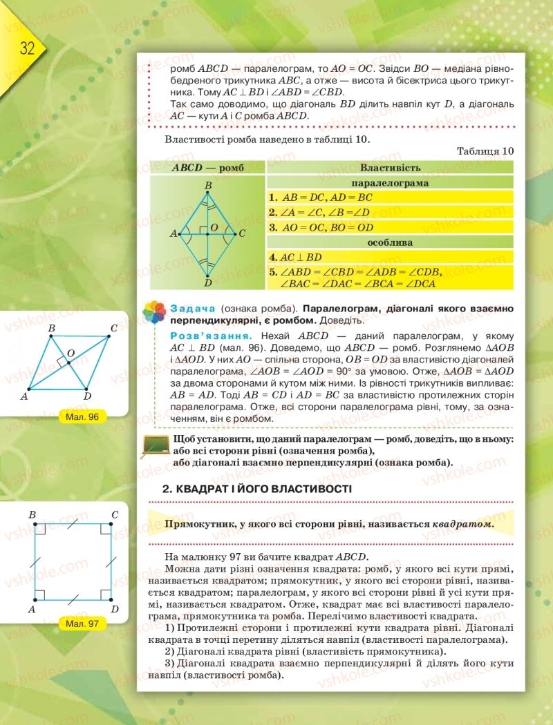 Страница 32 | Підручник Геометрія 8 клас М.І. Бурда, Н.А. Тарасенкова 2016