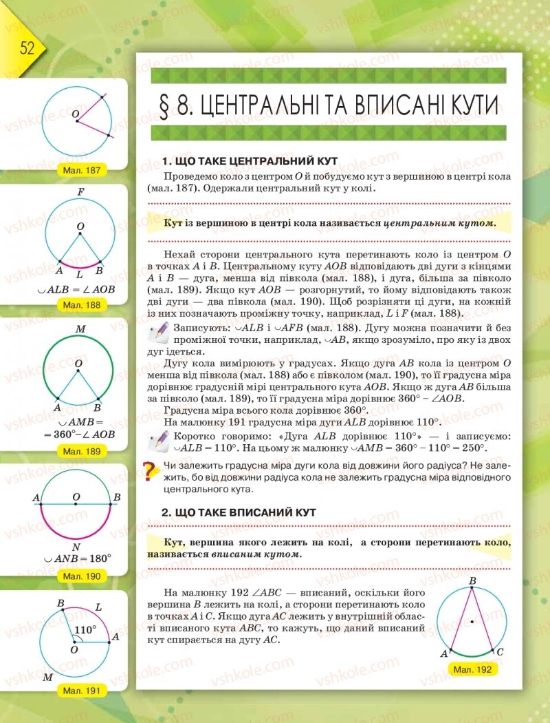 Страница 52 | Підручник Геометрія 8 клас М.І. Бурда, Н.А. Тарасенкова 2016