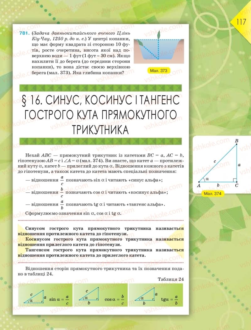 Страница 117 | Підручник Геометрія 8 клас М.І. Бурда, Н.А. Тарасенкова 2016