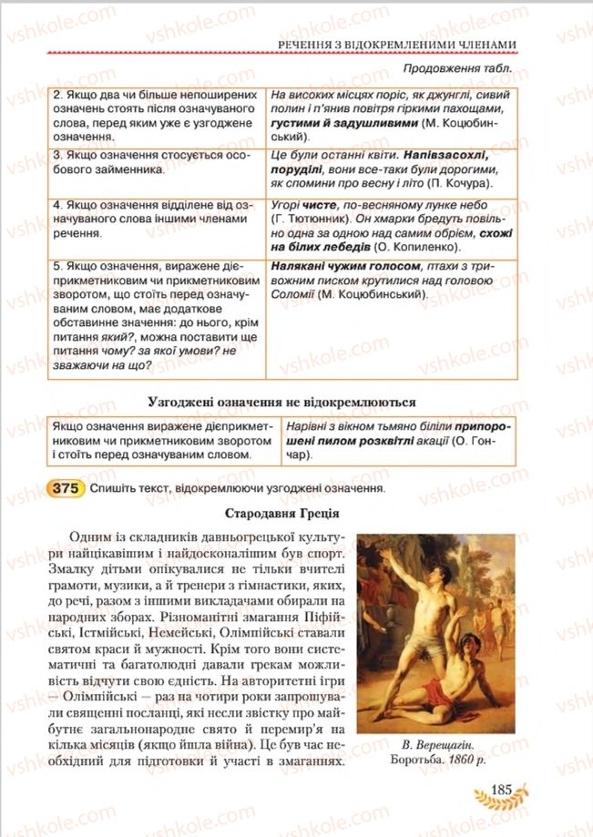Страница 185 | Підручник Українська мова 8 клас С.Я. Єрмоленко, В.Т. Сичова, М.Г. Жук 2016