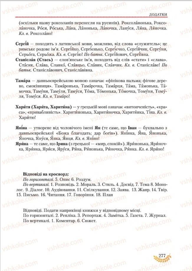 Страница 277 | Підручник Українська мова 8 клас С.Я. Єрмоленко, В.Т. Сичова, М.Г. Жук 2016