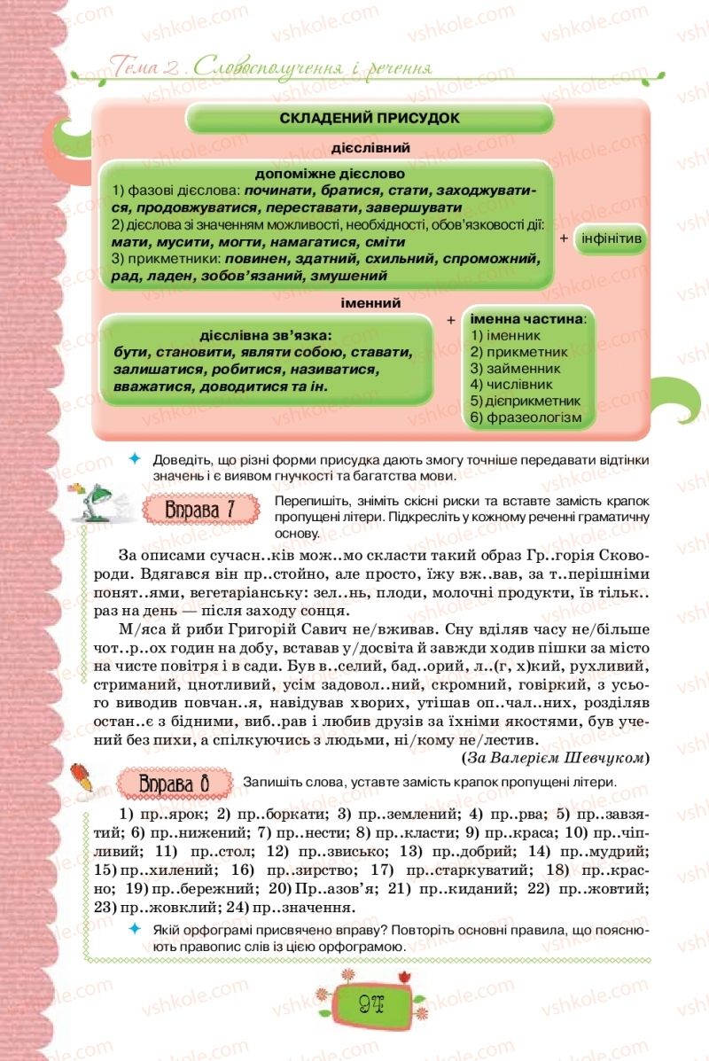 Страница 94 | Підручник Українська мова 8 клас О.М. Данилевська 2016