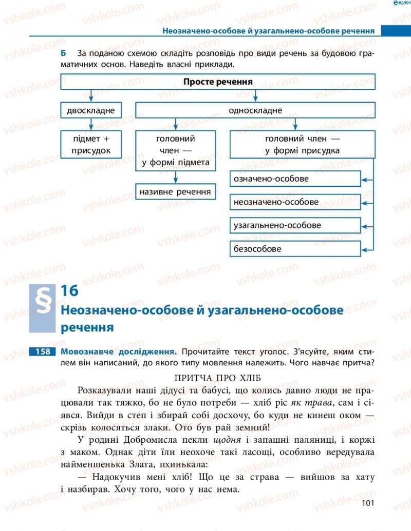 Страница 101 | Підручник Українська мова 8 клас М.І. Пентилюк, І.В. Гайдаєнко, А.І. Ляшкевич, С.А. Омельчук 2016