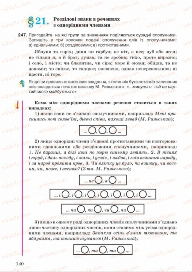 Страница 140 | Підручник Українська мова 8 клас А.А. Ворон, В.А. Солопенко 2016