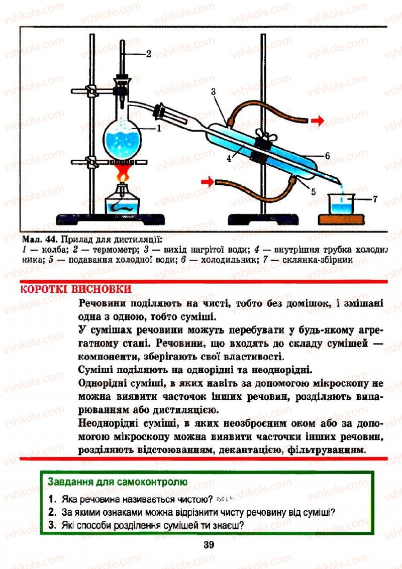 Страница 39 | Підручник Хімія 7 клас Н.М. Буринська 2007