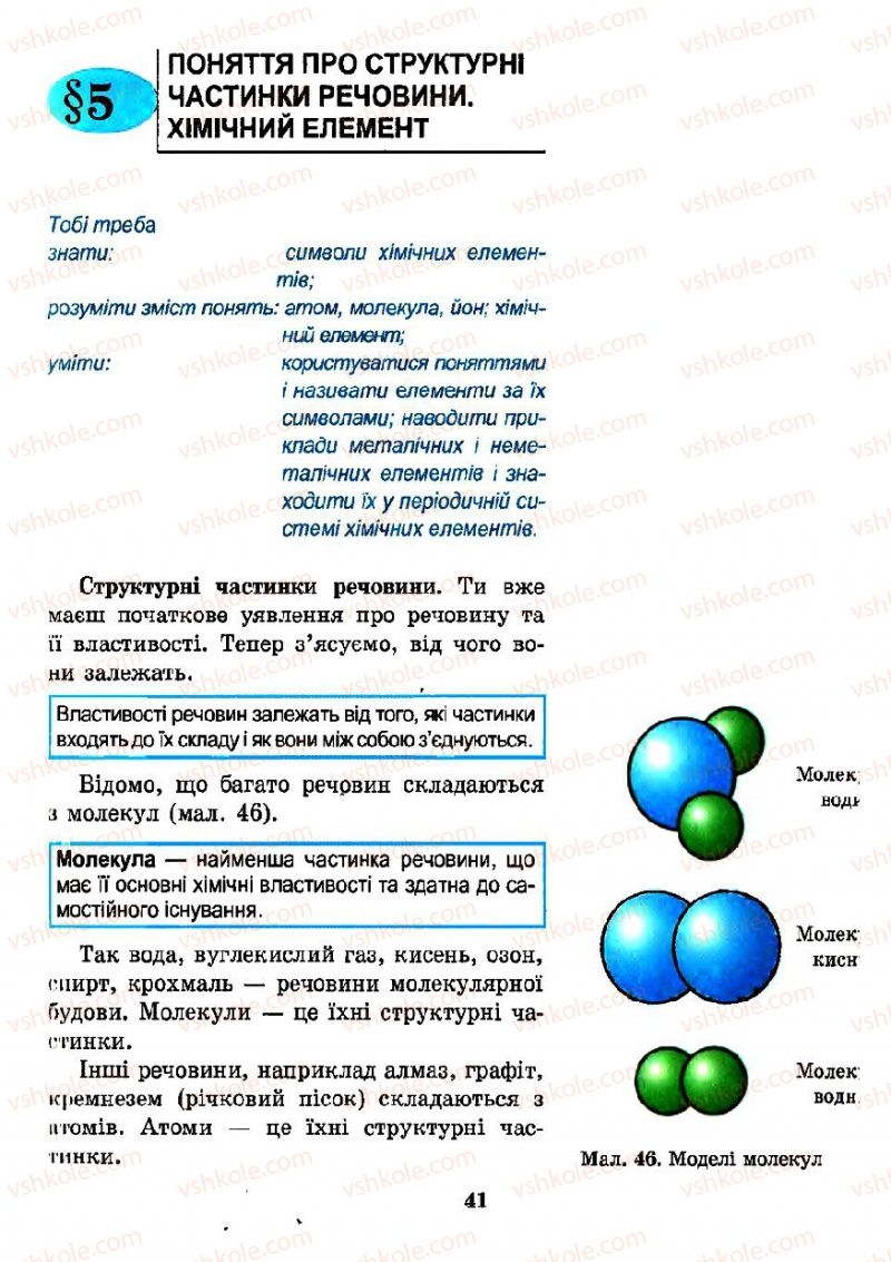Страница 41 | Підручник Хімія 7 клас Н.М. Буринська 2007