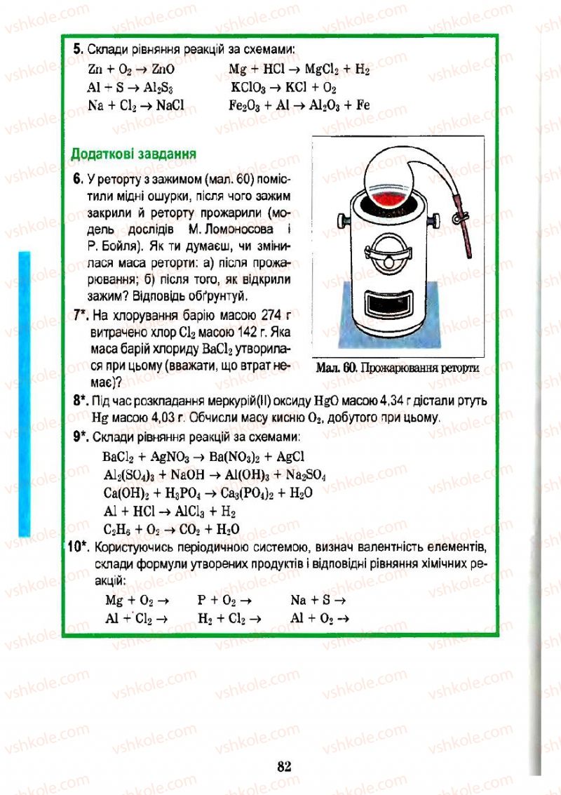 Страница 82 | Підручник Хімія 7 клас Н.М. Буринська 2007