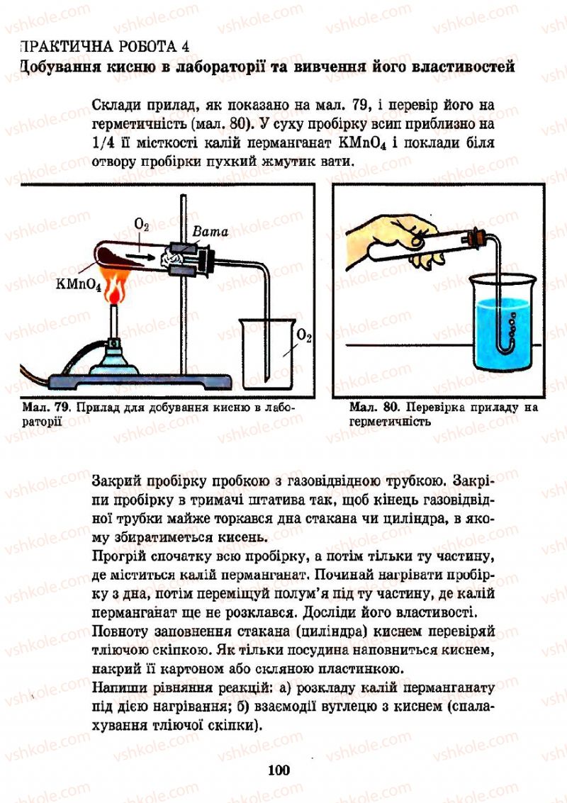 Страница 100 | Підручник Хімія 7 клас Н.М. Буринська 2007