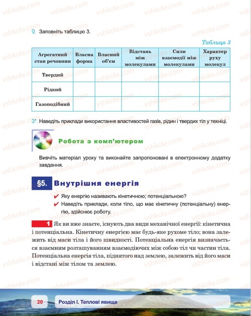 Страница 20 | Підручник Фізика 8 клас П.Ф. Пістун, В.В. Добровольський, П.І. Чопик 2016