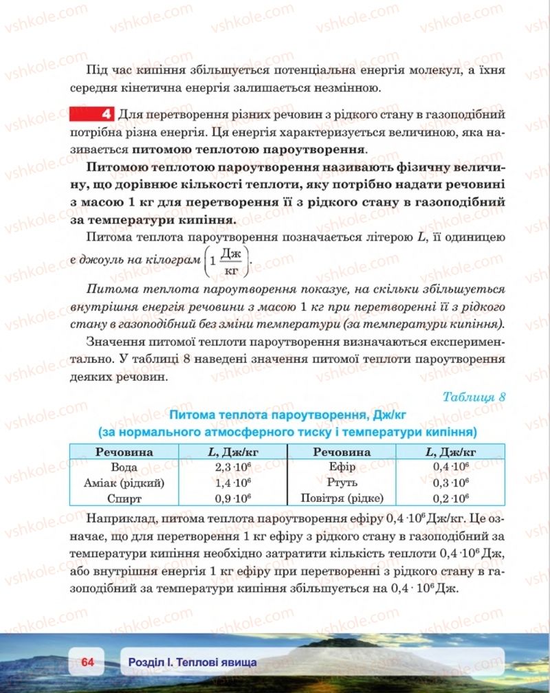 Страница 64 | Підручник Фізика 8 клас П.Ф. Пістун, В.В. Добровольський, П.І. Чопик 2016