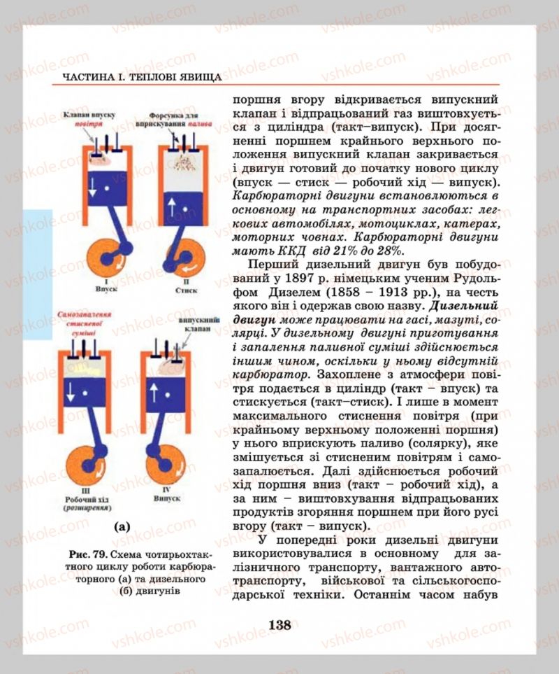 Страница 138 | Підручник Фізика 8 клас М.І. Шут, М.Т. Мартинюк, Л.Ю. Благодаренко  2016