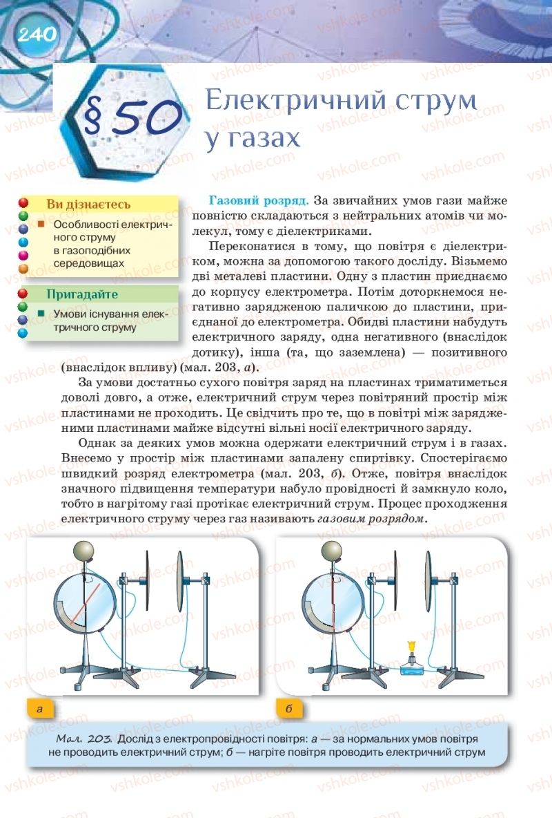 Страница 240 | Підручник Фізика 8 клас Т.М. Засєкіна, Д.О. Засєкін 2016 Поглиблене вивчення