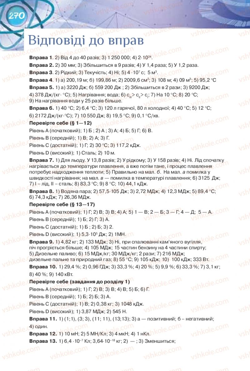 Страница 270 | Підручник Фізика 8 клас Т.М. Засєкіна, Д.О. Засєкін 2016 Поглиблене вивчення