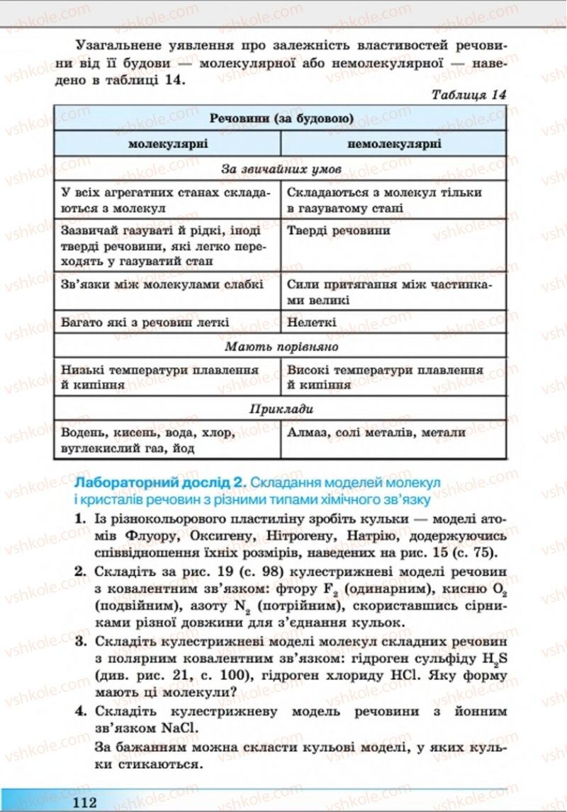 Страница 112 | Підручник Хімія 8 клас А.М. Бутенко 2016 Поглиблене вивчення