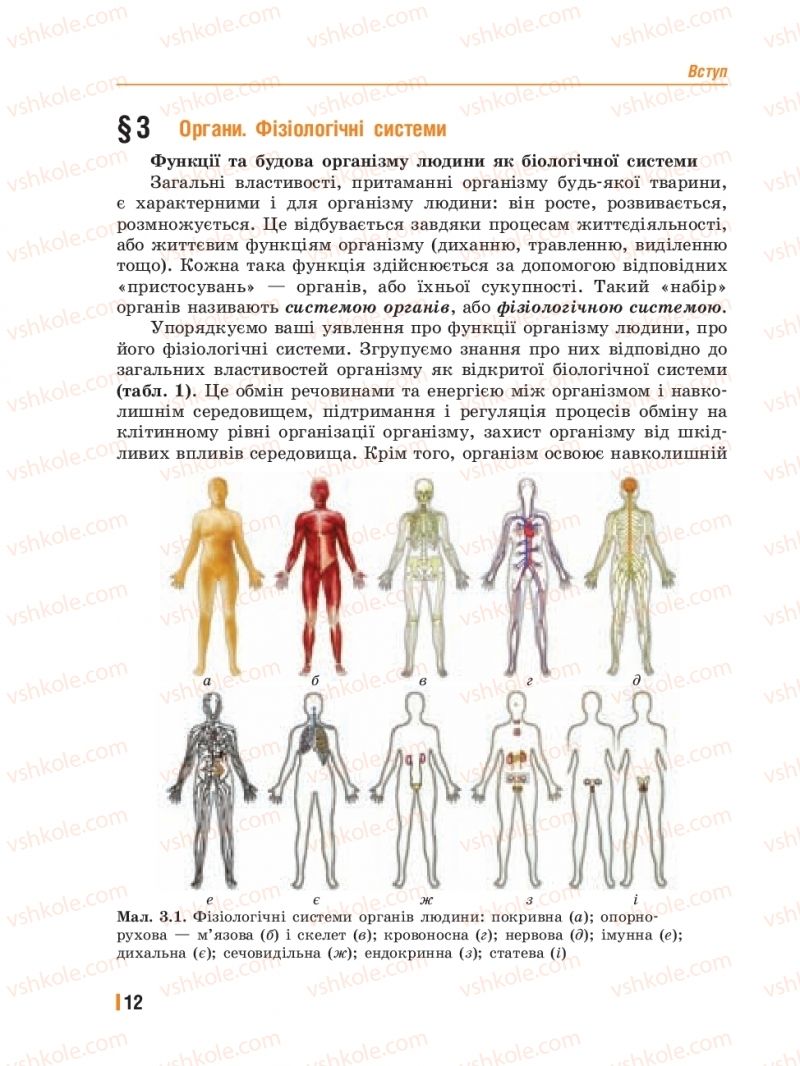 Страница 12 | Підручник Біологія 8 клас Т.І. Базанова, Ю.В. Павіченко, Ю.О. Кузнецова 2016