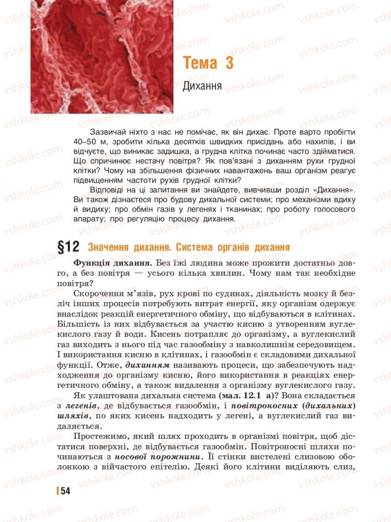 Страница 54 | Підручник Біологія 8 клас Т.І. Базанова, Ю.В. Павіченко, Ю.О. Кузнецова 2016