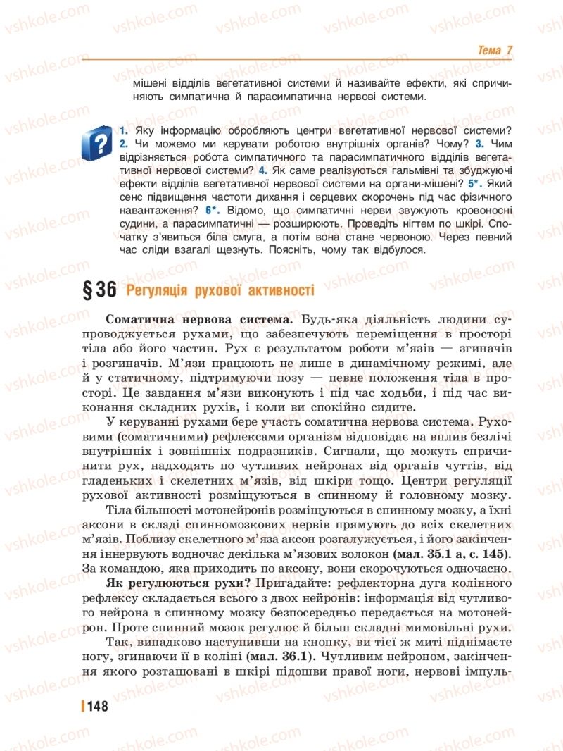 Страница 148 | Підручник Біологія 8 клас Т.І. Базанова, Ю.В. Павіченко, Ю.О. Кузнецова 2016