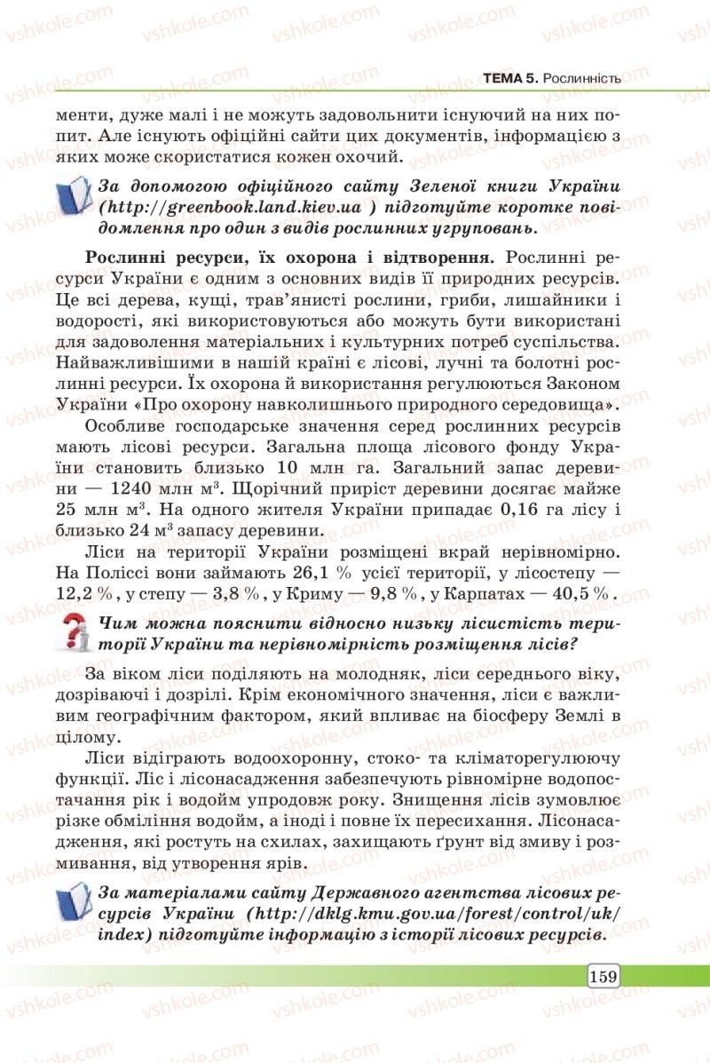 Страница 159 | Підручник Географія 8 клас П.О. Масляк, С.Л. Капіруліна 2016