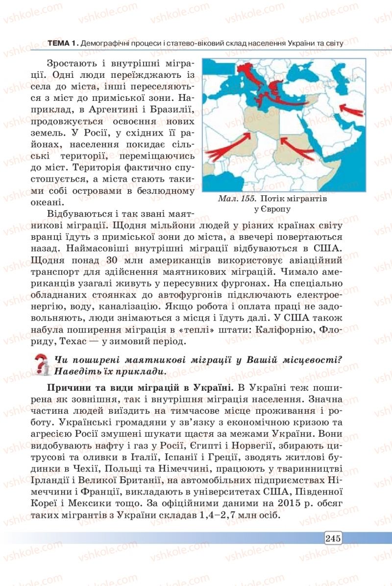 Страница 245 | Підручник Географія 8 клас П.О. Масляк, С.Л. Капіруліна 2016