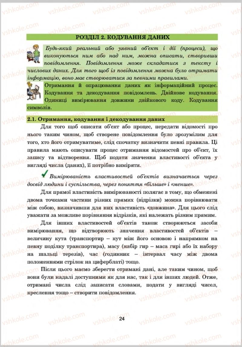 Страница 24 | Підручник Інформатика 8 клас А.М. Гуржій, Л.А. Карташова, В.В. Лапінський 2016 Поглиблене вивчення