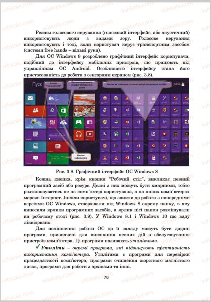 Страница 76 | Підручник Інформатика 8 клас А.М. Гуржій, Л.А. Карташова, В.В. Лапінський 2016 Поглиблене вивчення
